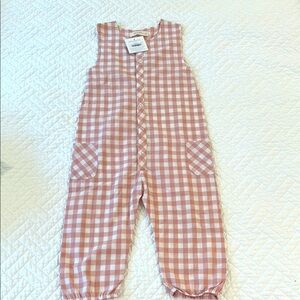 Pink and White Gingham Jumpsuit